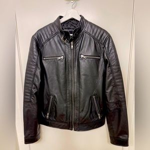 Barneys Originals Racer Leather Jacket